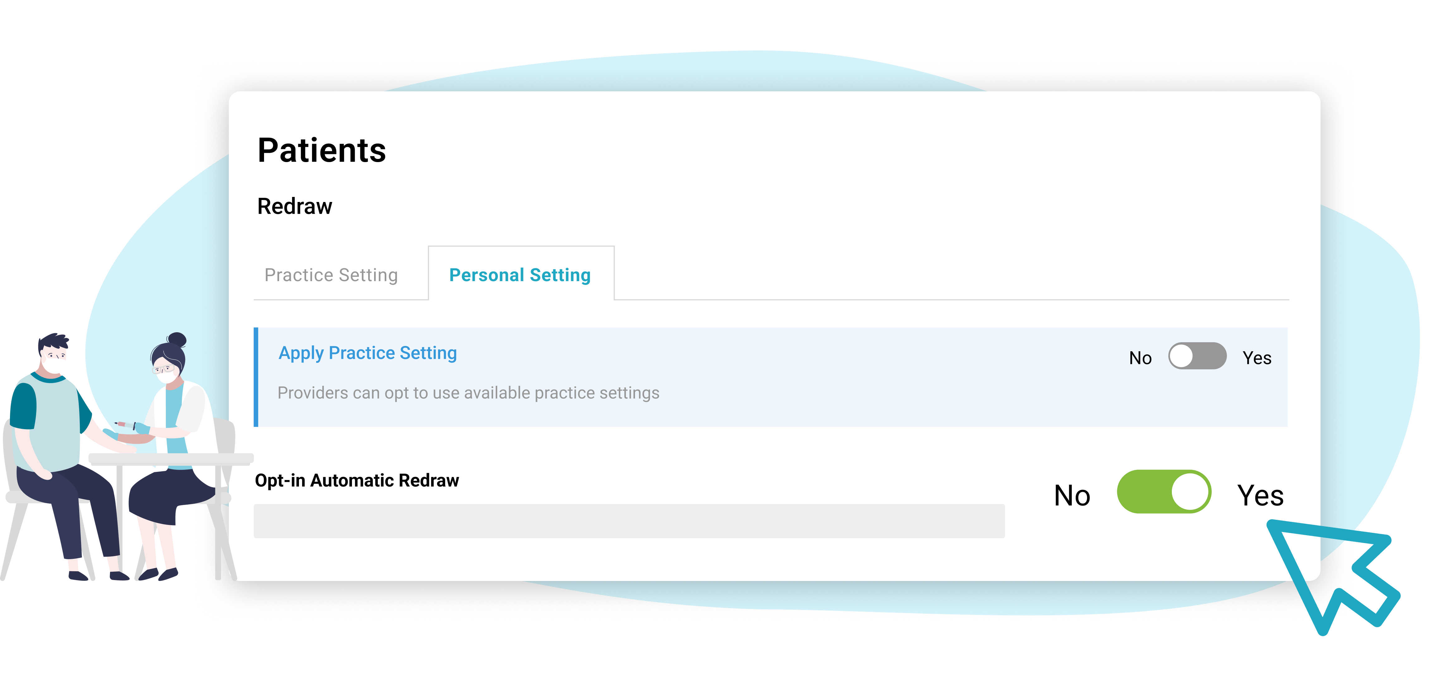 Automatic Redraw Setting Illustration