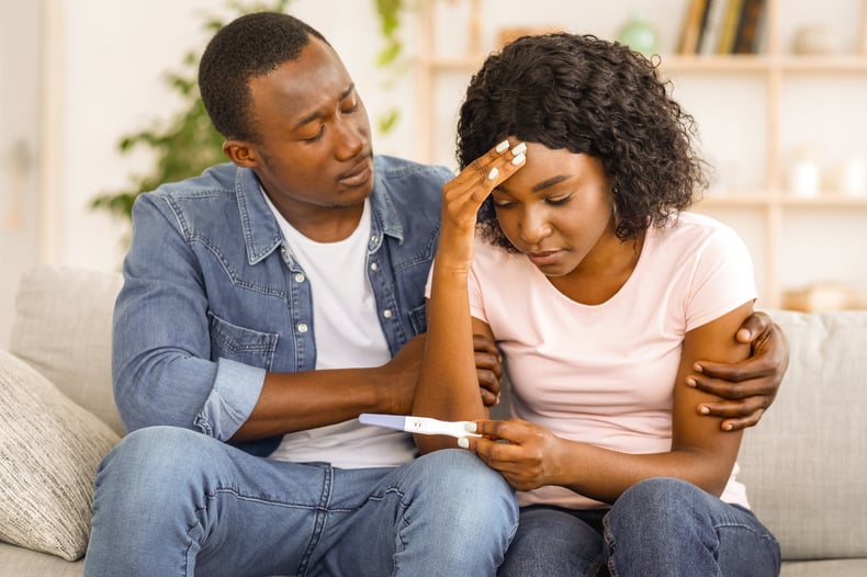 Couple struggling with infertility