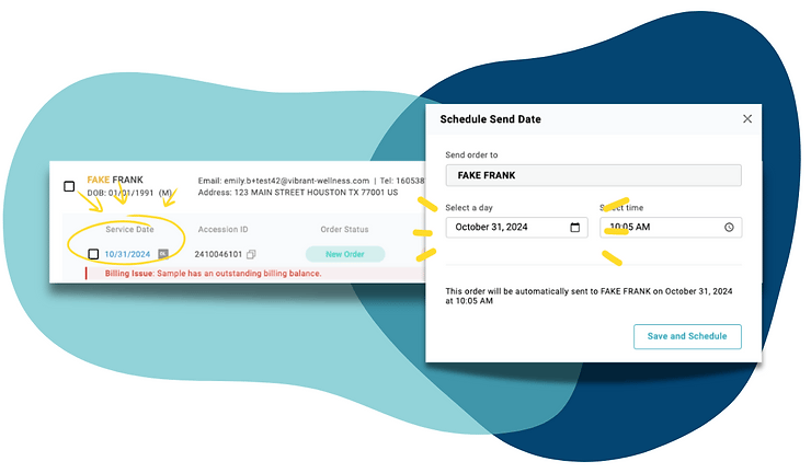 Future Service Date for Scheduled Orders